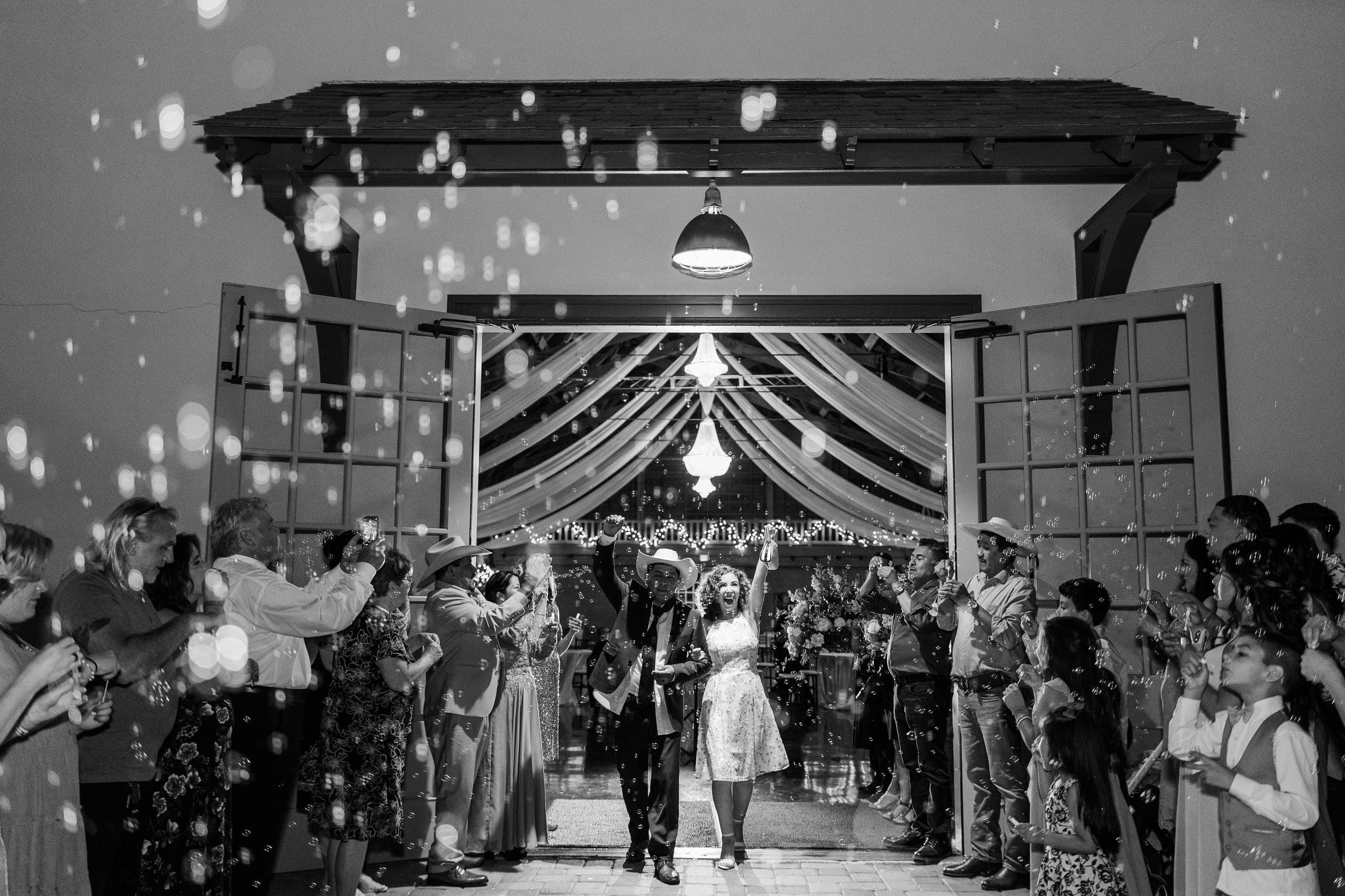 Elegant wedding reception celebration