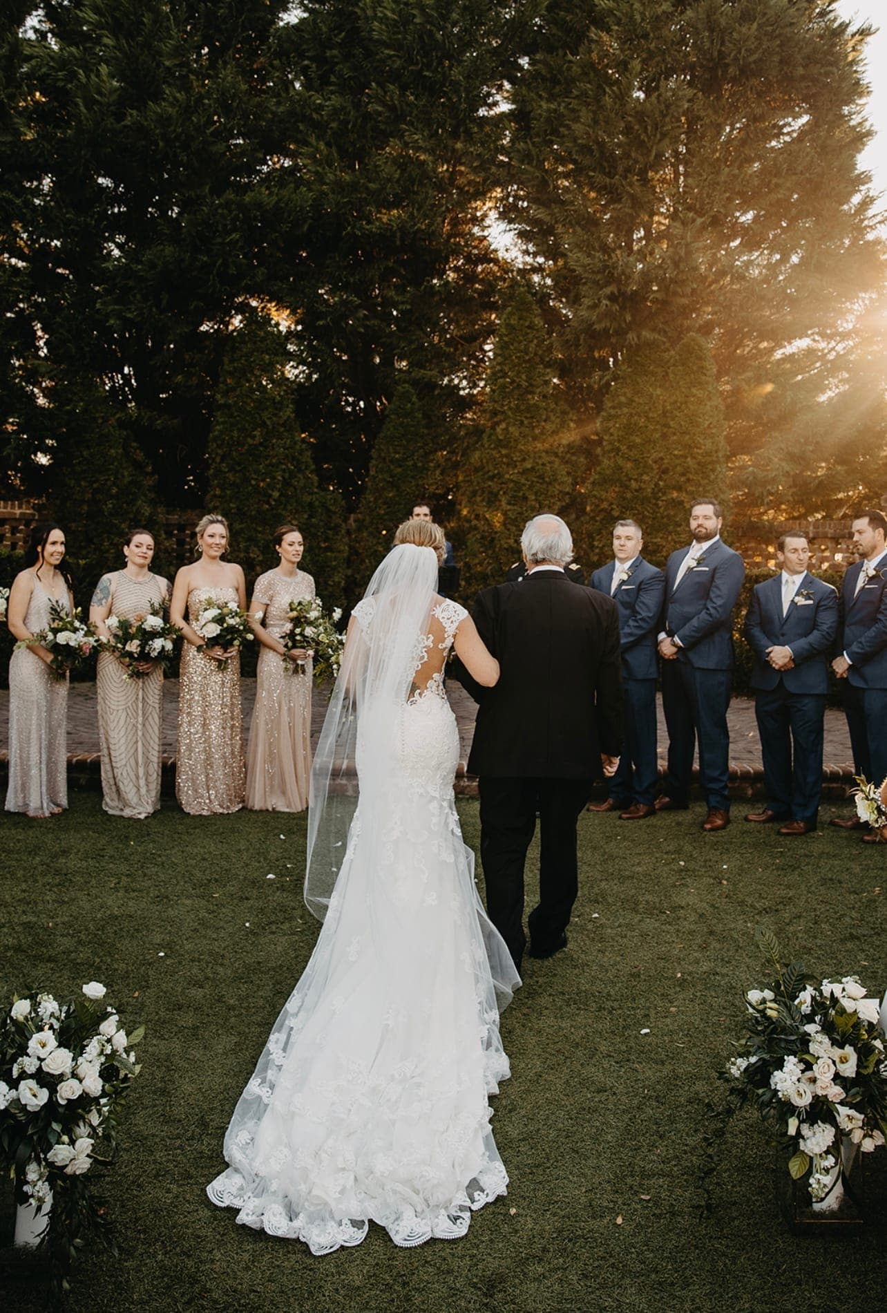 Father and bride ceremony moment